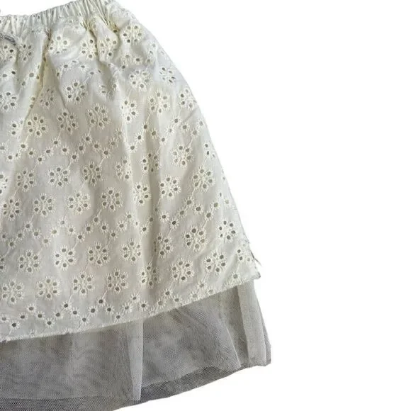 ZARA Kids | Ecru | EMBROIDERED SKIRT WITH TULLE - Picture 7 of 10